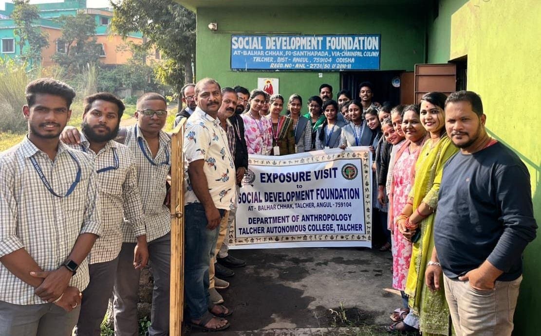 Exposure visit to Social Development Foundation by the Department of Anthropology, Talcher Autonomous College