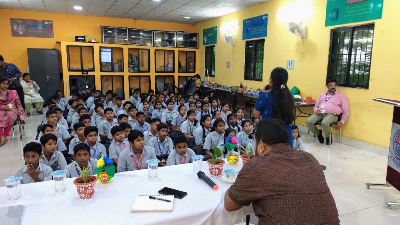 Students attending the child abuse awareness programme, D.A.V. Public School MCL, Ananta Vihar, Talcher, August 29, 2026