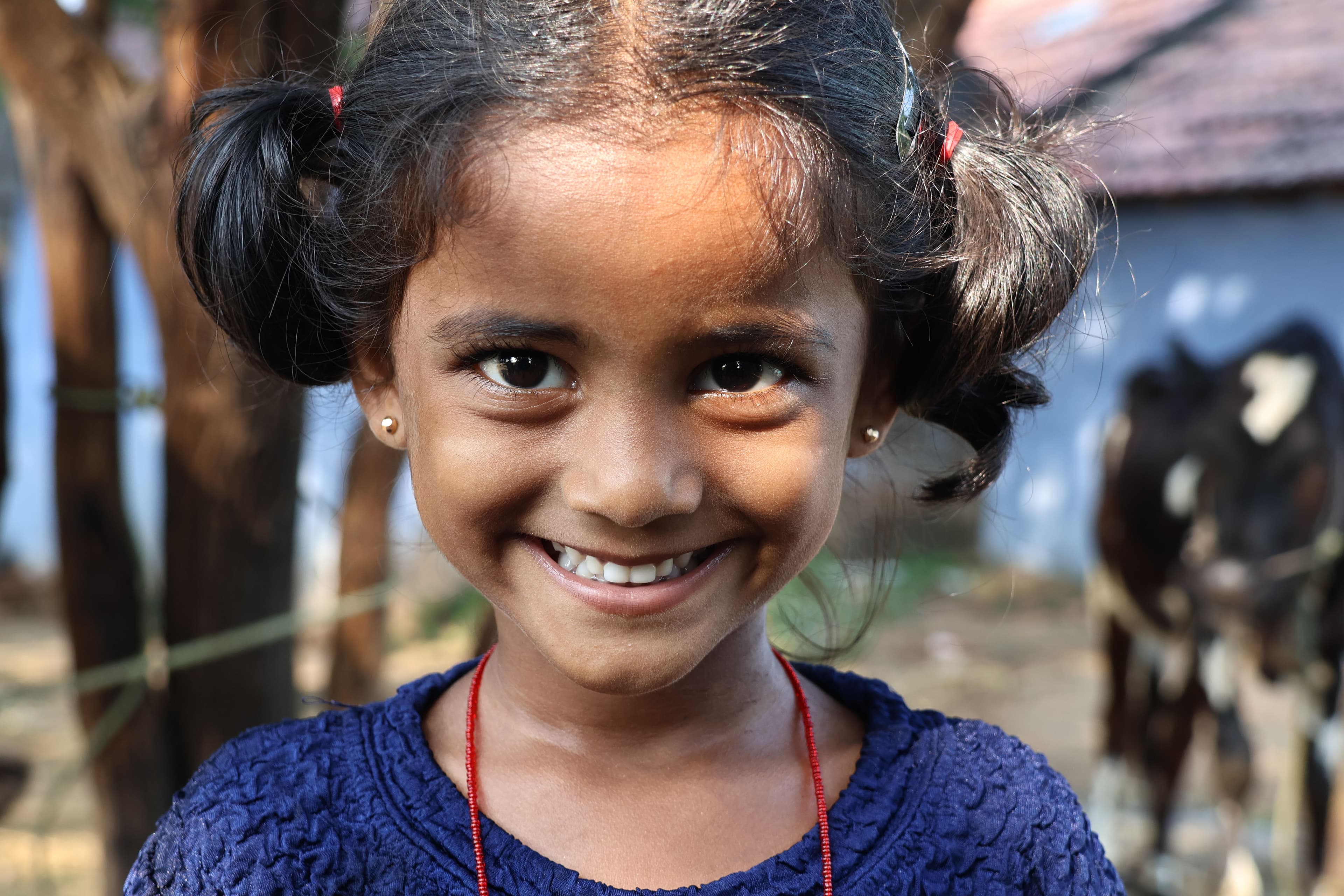 A young girl from a rural Odisha village